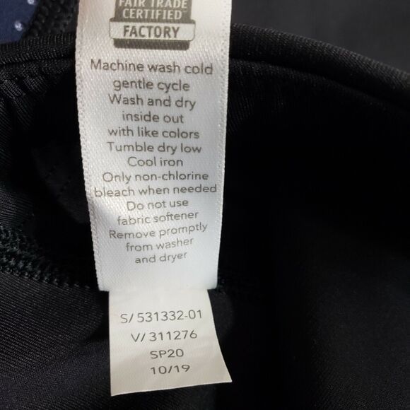 Athleta Womens Tights Small Ultimate Stash Pocket Colorblock Laser Cut 7/8 Blue - Picture 12 of 12